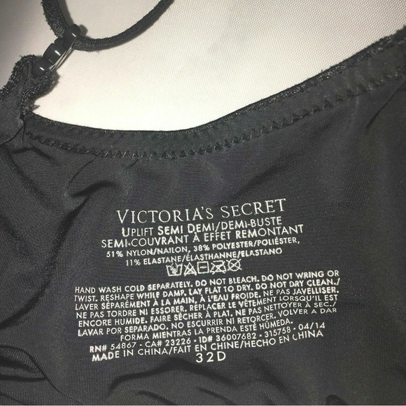 Victoria's Secret Women's Uplift Semi Demi Bra 32D Patted Gray Metallic Look - Picture 3 of 4